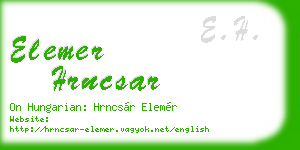 elemer hrncsar business card